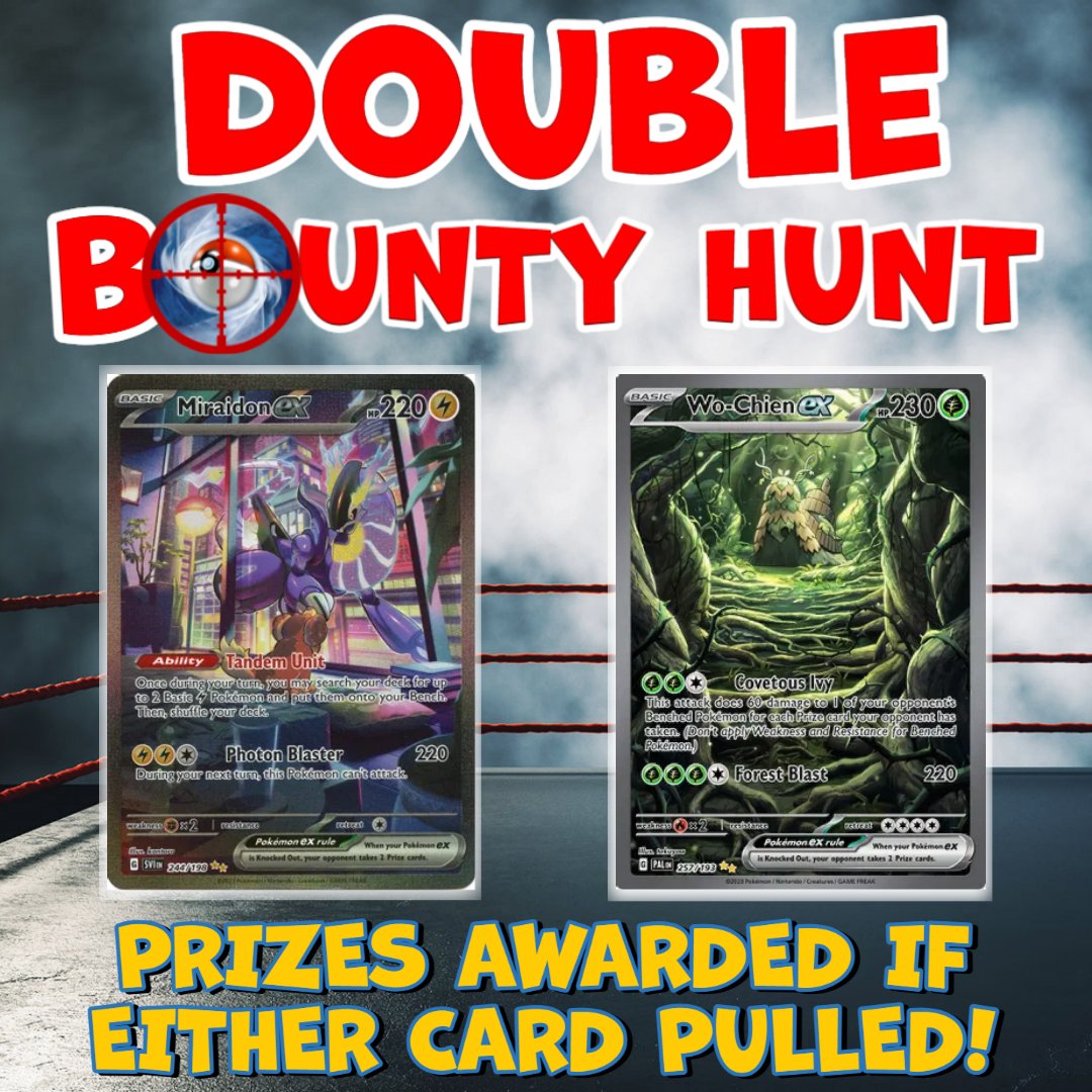 📢We're excited to announce our next live Break on July 3rd: Scarlet & Violet x Paldea Evolved! 

Your entry gets you one card type for BOTH booster boxes AND for the first time ever, we'll have TWO Bounties!

Check out the details here: onesbreaks.com/product-page/s…