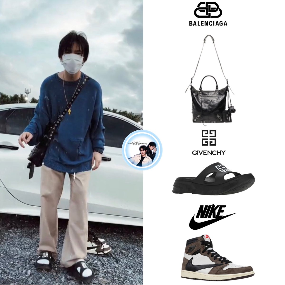 What @JakeB4rever Wearing :

Balenciaga Men’s Le Cagole Medium Tote Bag (USD2700/THB93.825)
Givenchy Marshamallow Slipper (USD395/THB13.726)
Nike x Travis Scott Jordan 1 Retro High OG (USD175/THB6081 (Retail Price)

#BuildJakapan 
#เจ้าแป๊ะยิ้ม 
#Beyourluve
#WhatBBBWearing