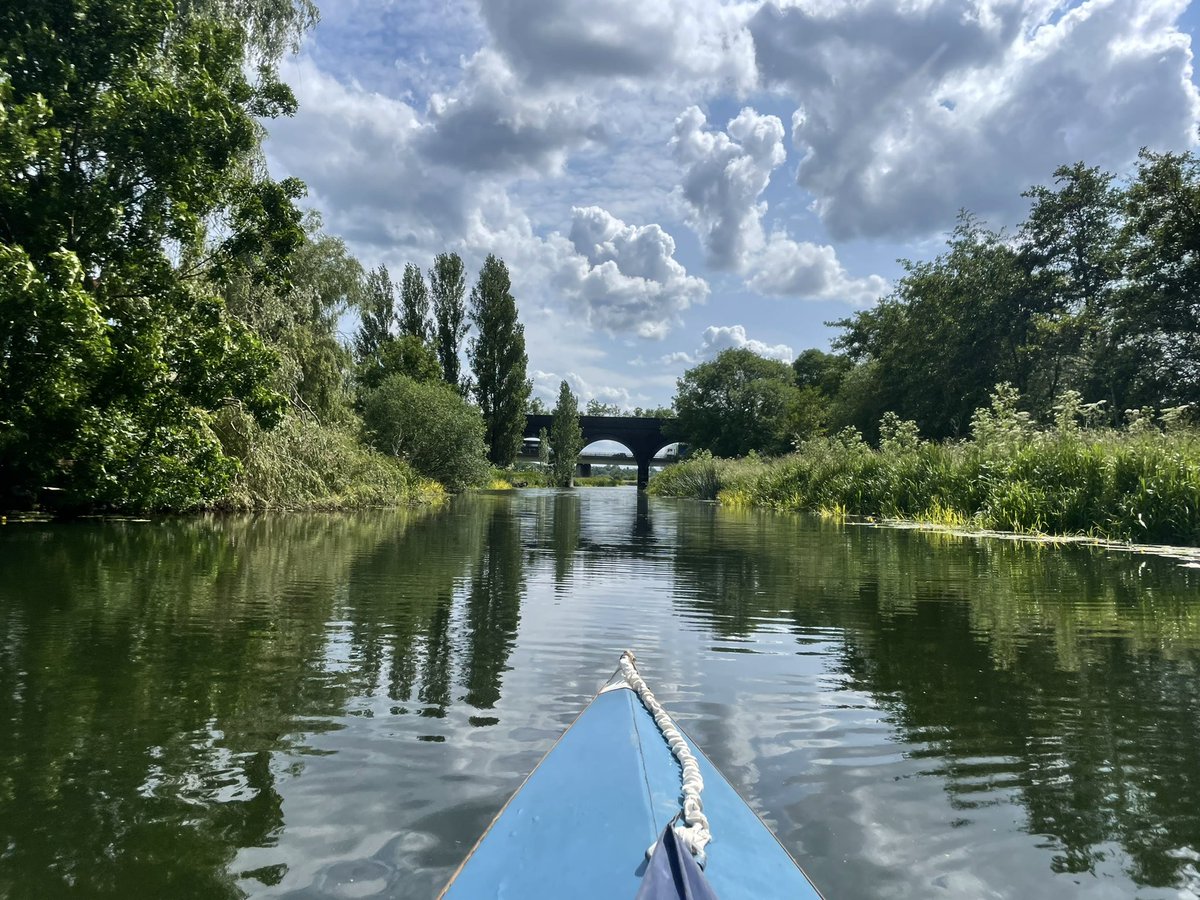 Paddling the Nene from Nine Arches. Northamptonshire.