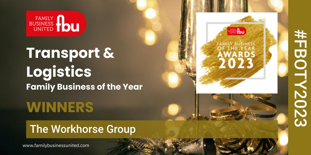 Congratulations to our TRANSPORT & LOGISTICS Family Business of the Year 2023 @Workhorse_Group 
#FBOTY2023 #FamilyBusiness