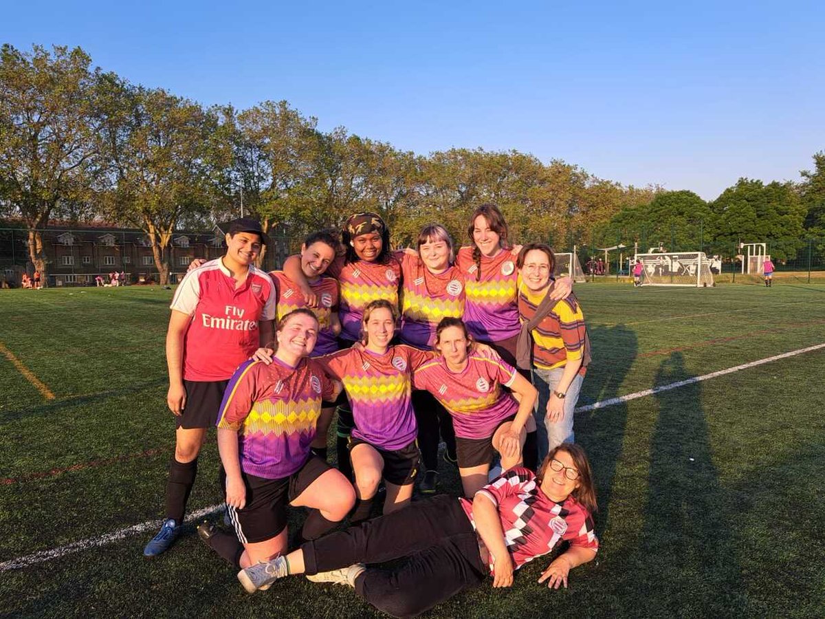 ClaptonCFC's tweet photo. Great start to the season for Clapton CFC's latest Women/Non-Binary Open Access 5-a-side team - The Kickers.

3 wins, 1 draw, top of the table mid-season, so far so good! https://t.co/o3RyJ5Y8eI
