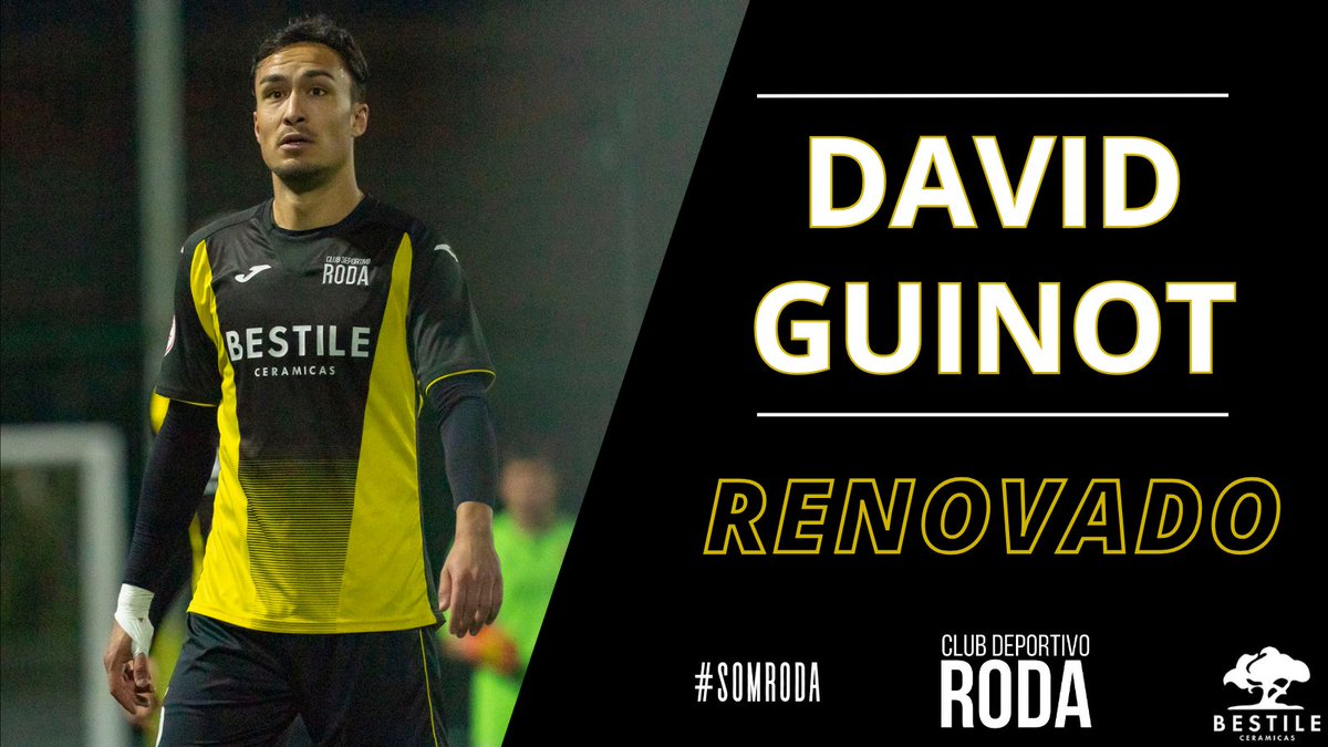 cdroda's tweet photo. 🥳 ¡David Guinot renueva con el #CDRoda!

✍ El centrocampista de Almazora disputará su cuarta temporada como gualdinegro.

¡𝗦𝗼𝗺 𝗥𝗼𝗱𝗮, @david_gt11  🖤💛 ! https://t.co/GDFPACc0DZ