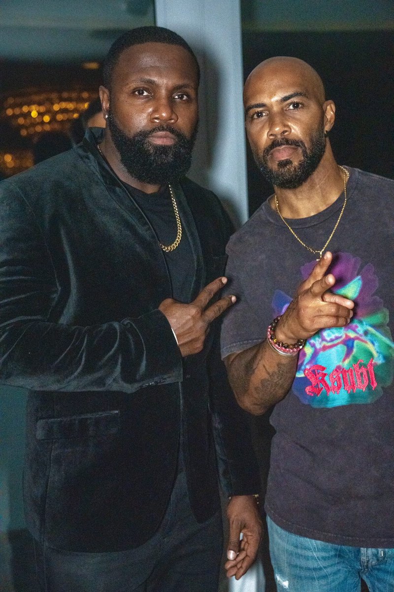 RayanLawrence's tweet photo. When @rayanlawrence @bmfstarz &amp; @omarihardwickofficial @power_starz link up you know the vibez

K-9 &amp; Ghost 🥶

Y’all want to see us work together on the big screen??!! 

#BMF #POWER https://t.co/jeMmJbSDW6