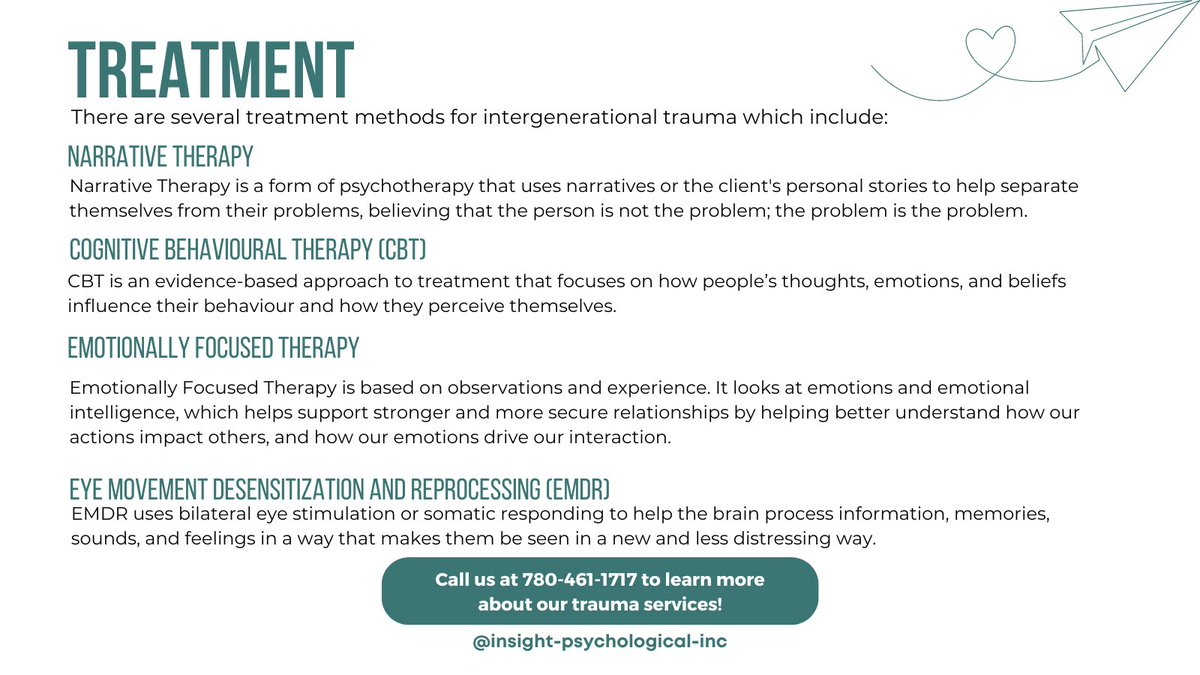 Together, let’s break the cycle of intergenerational trauma and create a world of healing, understanding, and resilience. 

#IntergenerationalTrauma #HealingJourney #BreakTheCycle #YEG #YYC #Therapy #MentalHealth