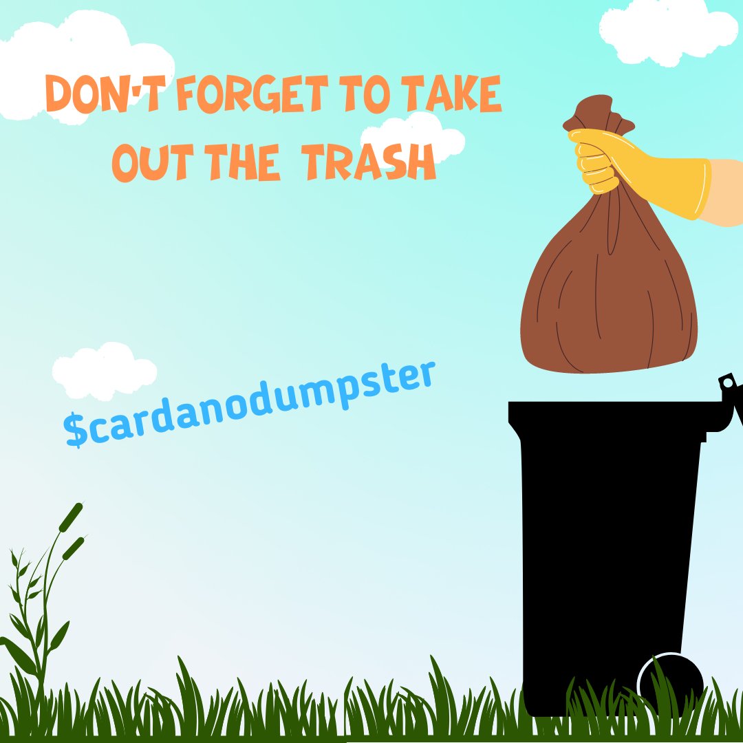 CardanoDumpster's tweet photo. Just a reminder to keep your #CardanoADA  wallet clean 
Dump Forget Move on https://t.co/OlrHvik1Sb