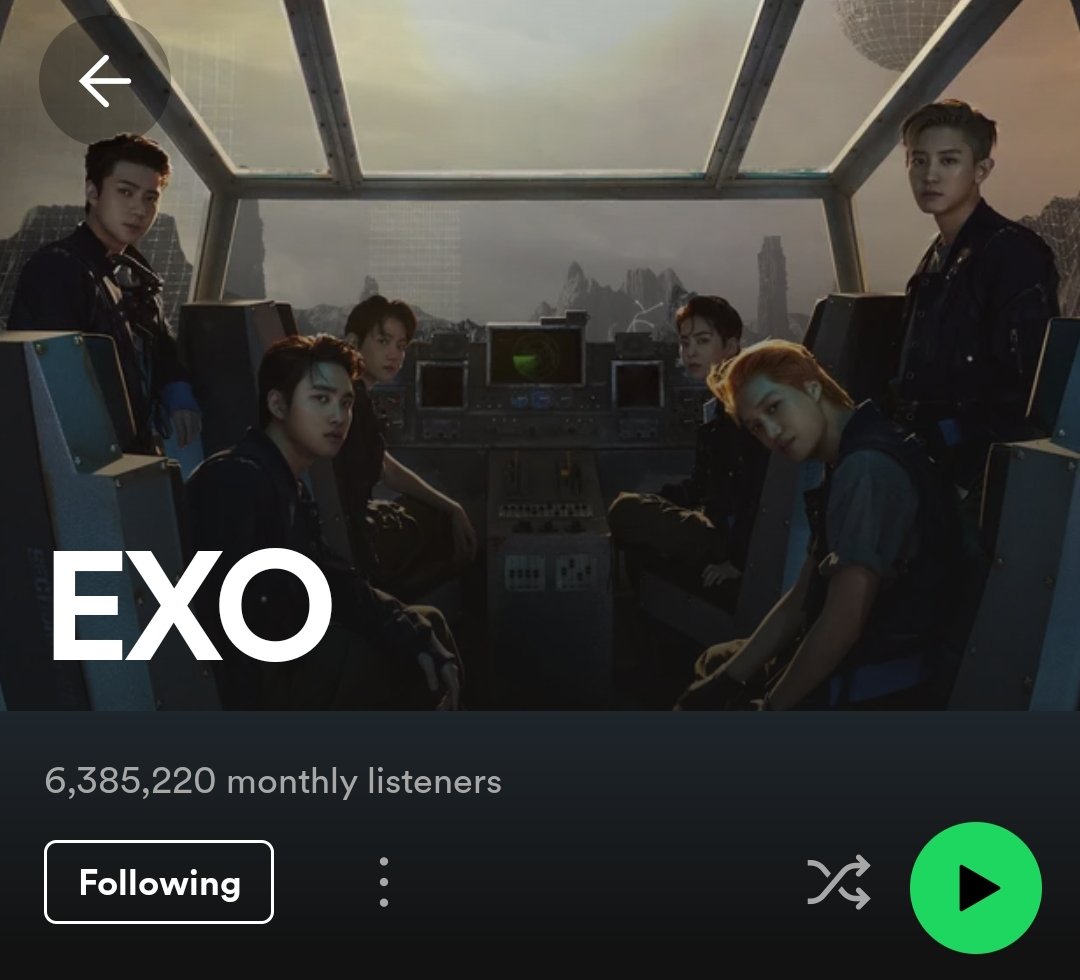exocubawao's tweet photo. EXO alcanza nuevo pico de oyentes en Spotify 6,385,220 (+30,768).
@weareoneEXO #EXO_ https://t.co/1nQqzy8NG4