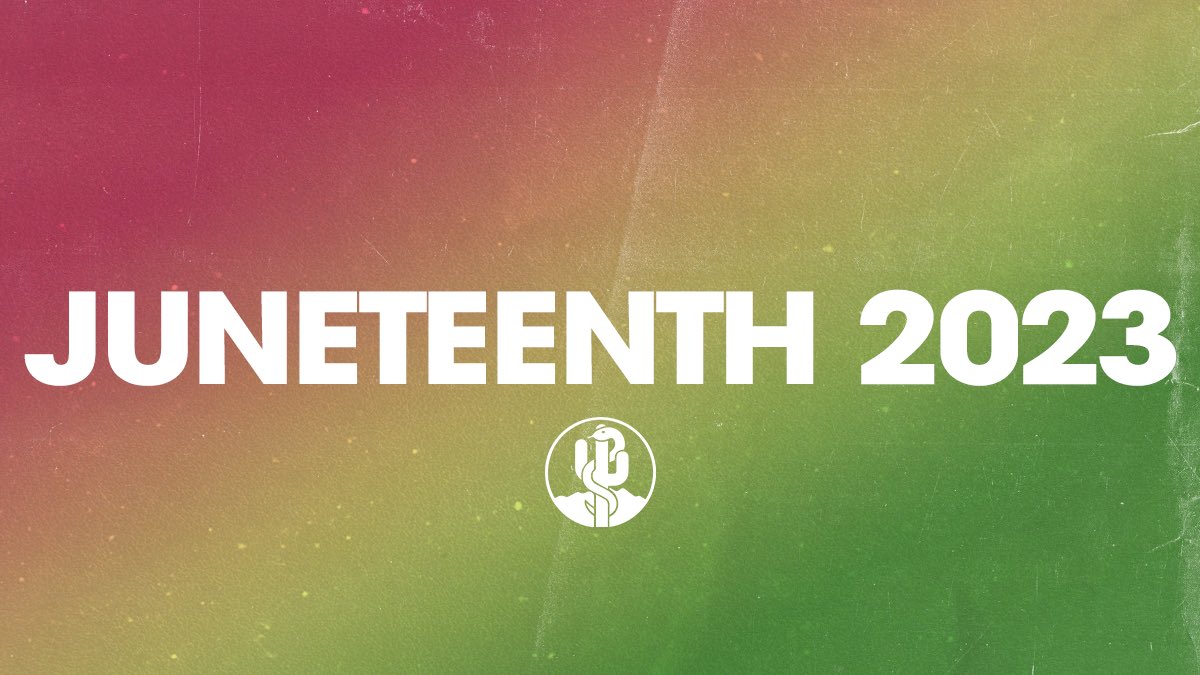 ArizonaMedicine's tweet photo. On this #Juneteenth2023, let us celebrate #FreedomForAll, learn from our nation's complex history, and promote health equity within our local communities. Learn more about this important holiday: https://t.co/Jy56uivFFt https://t.co/pCvfDWFb0K