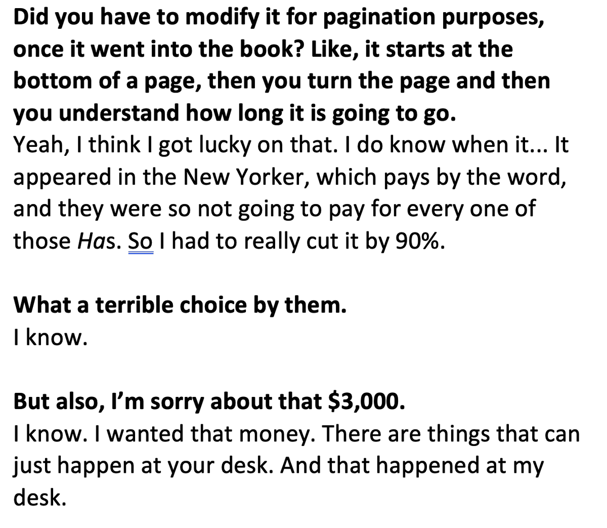 dankois's tweet photo. When I interviewed Lorrie Moore, I knew I had to ask her an important question that would surely never end up in the profile. Here was her answer. https://t.co/0YcD3urpAN https://t.co/lutLULYbIv