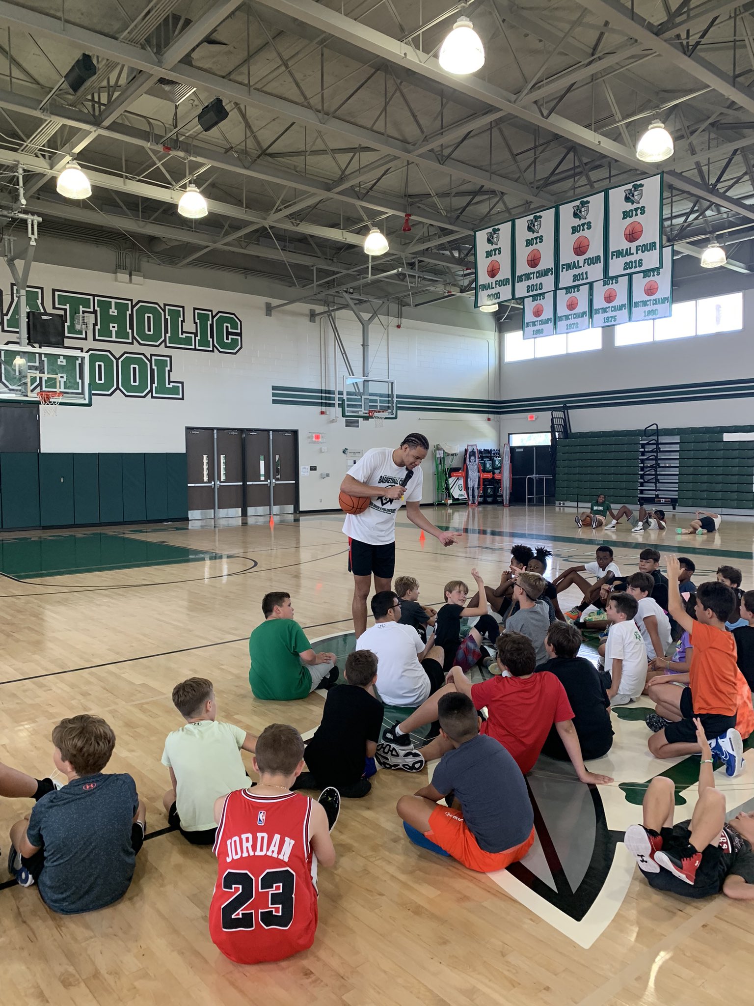 TC Hoops on Twitter "Kevin Knox answering questions at camp today at