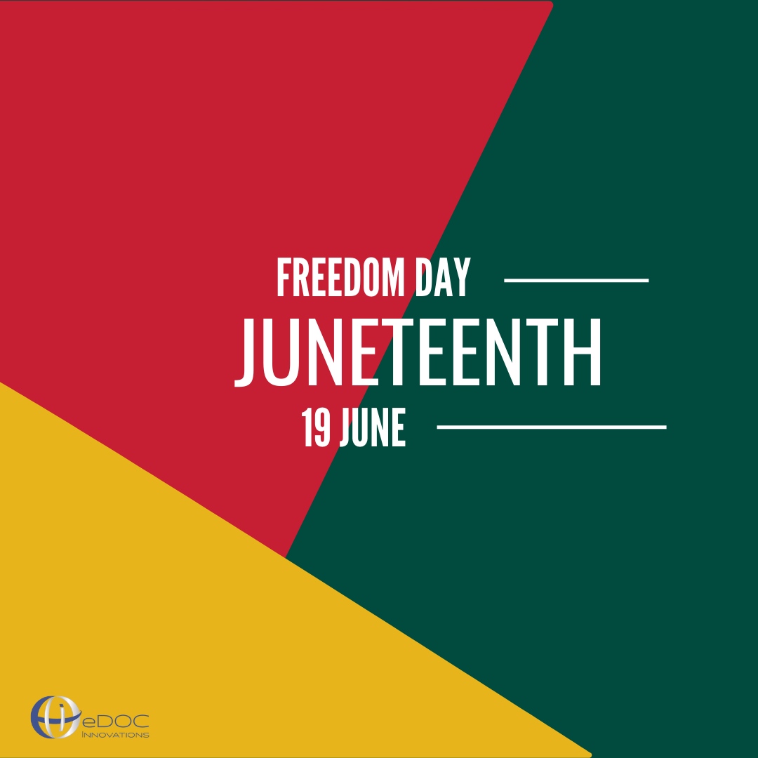 Today is Juneteenth, let us commemorate the liberation of former enslaved persons and celebrate the freedom and progress of this great nation.

 #eDOC #CheckLogic #DigitalTransactions #SignAnywhere #eSignatures