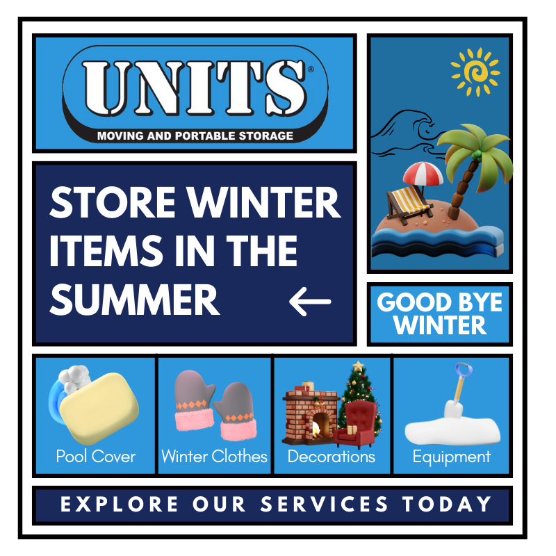 Store your summer items in a protected UNITS portable storage container. Keep your items cool in a climate-controlled storage facility with UNITS of Las Vegas: bit.ly/2YZRTMy

#UNITSStorage #portablestorage #storage #storagefacility #climatecontrol #LasVegas #Nevada