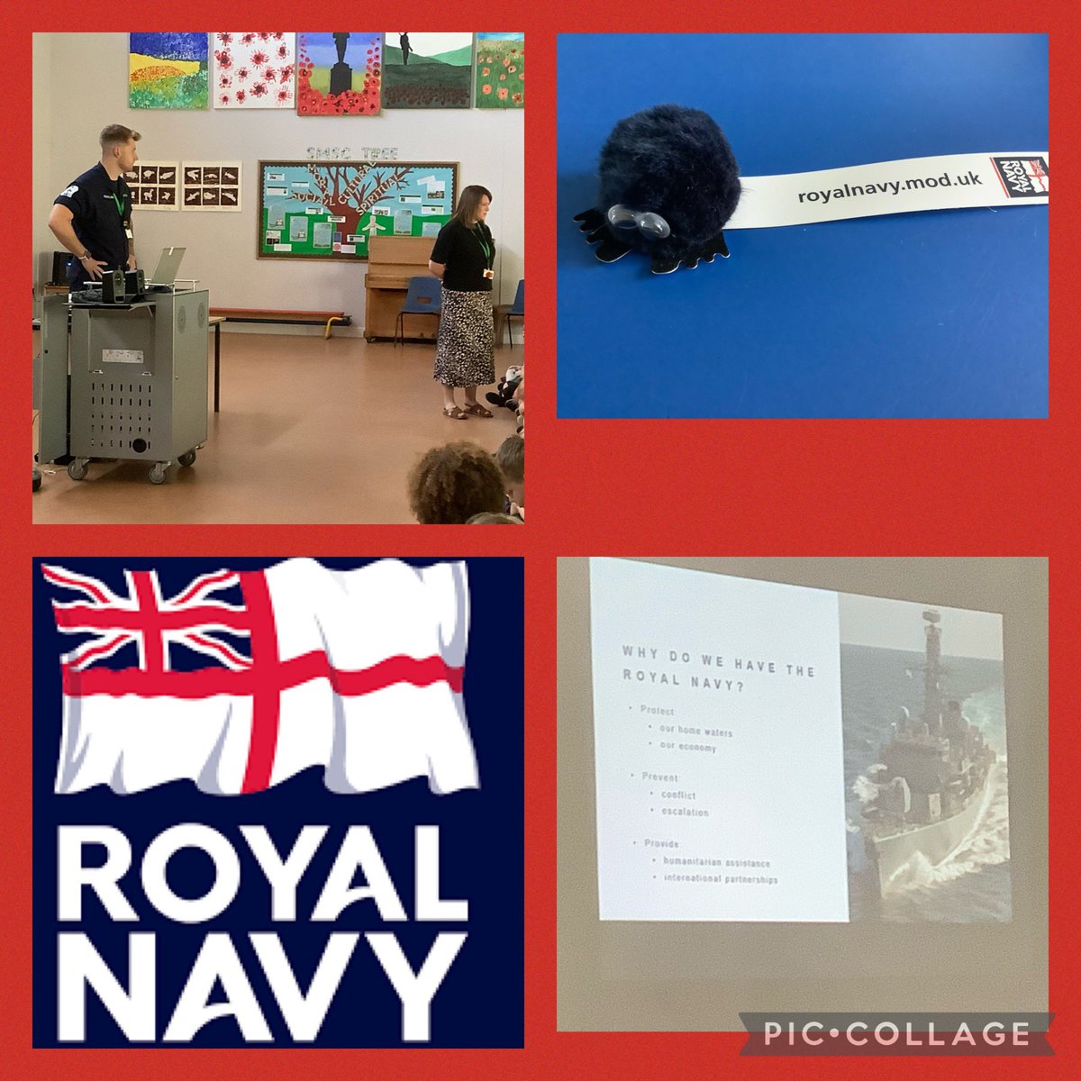 As part of our Armed Forces week celebrations a representative from the @RoyalNavy came to school to tell us all about their important role @RN_engineers The children had lots of questions and have been totally inspired 👏🏼👏🏼👏🏼#inspire #ArmedForcesWeek