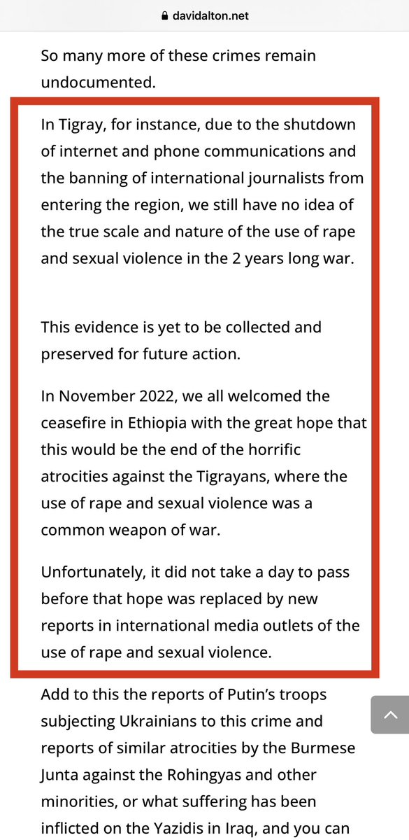 On this day of commemoration to #EndCRSV, I plea the international community to protect & provide justice for rape victims in #Tigray of #Ethiopia.

#Justice4TigraysWomenAndGirls
@UN @UNHumanRights