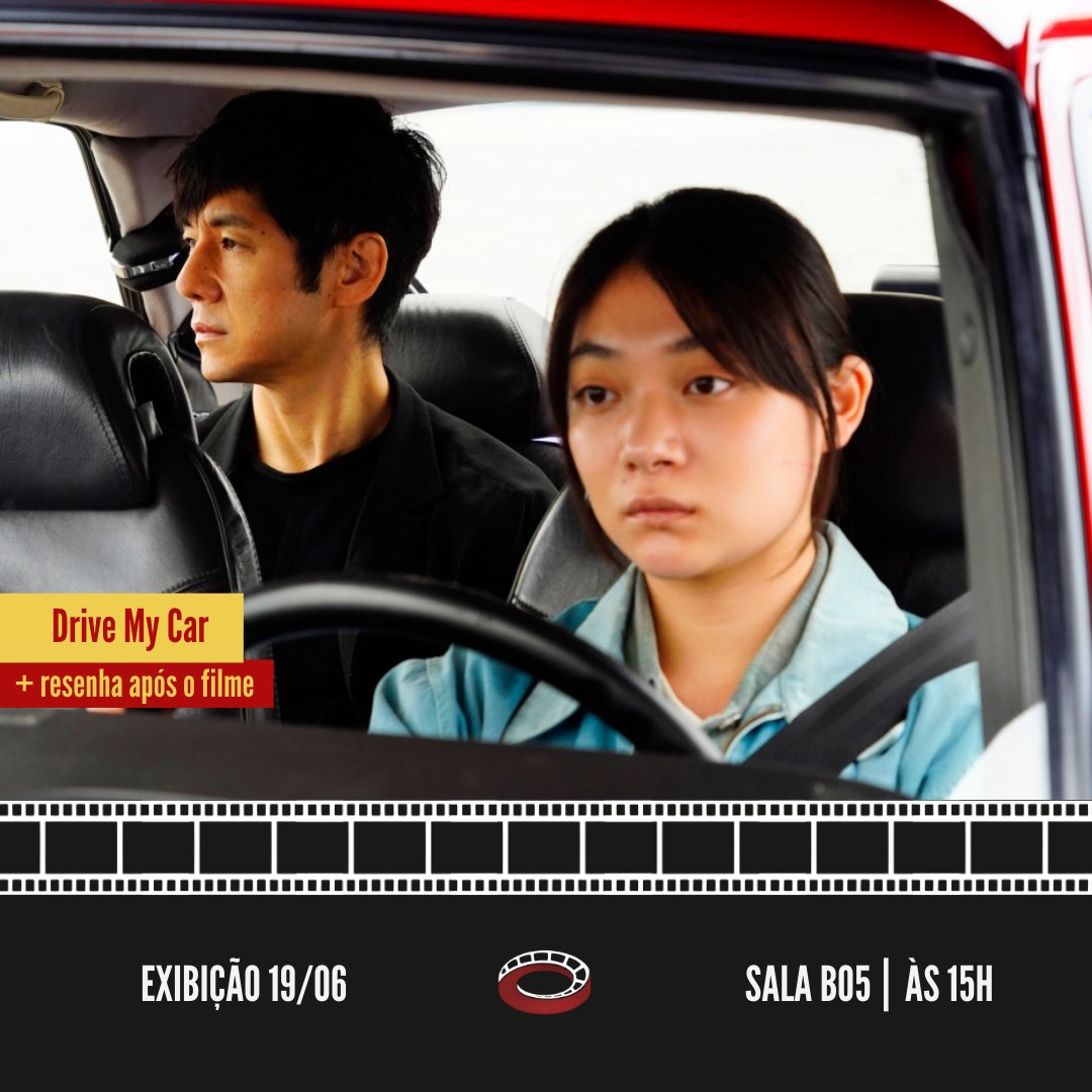 camat_usp's tweet photo. 🎞 SESSÃO 19/06: DRIVE MY CAR (2021)
No Japão, o ator e diretor de teatro Yûsuke Kafuku (Hidetoshi Nishijima) atingiu o sucesso na vida pessoal e profissional. Porém, quando a sua amada desaparece de repente, todo o seu mundo vira do avesso.
+ https://t.co/vYmOZvOpTj