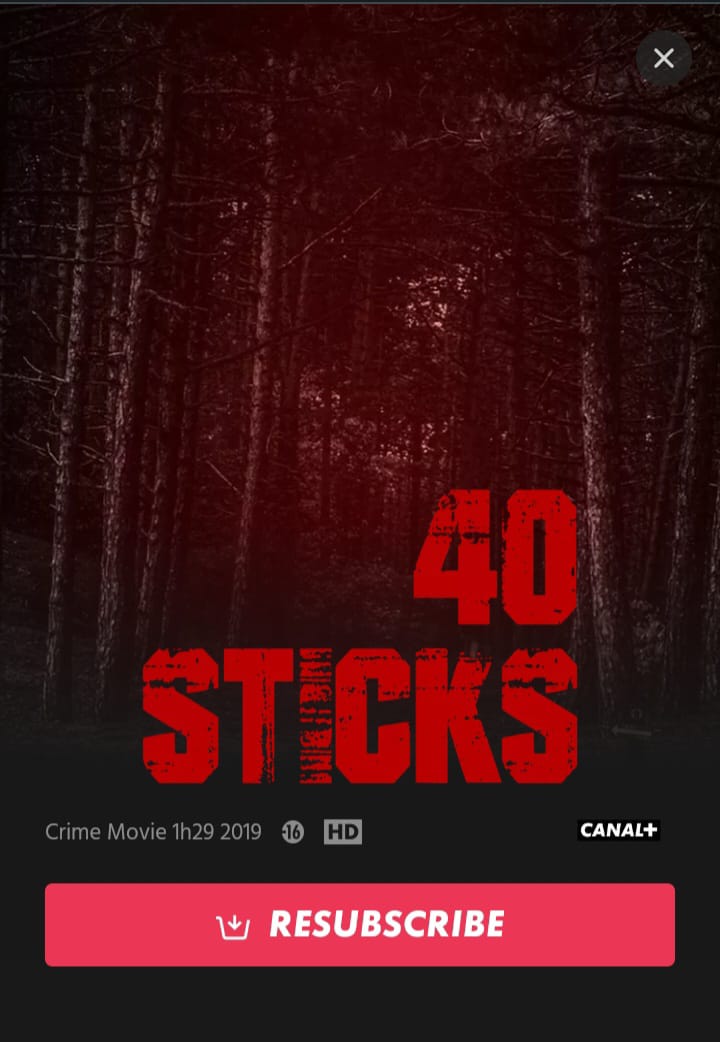 Yaaay! 40 STICKS is now streaming, in French, on @canalplus, thanks to @okadamedia.
#Alhamdulillah
#KenyanFilm
#AfricanFilm
#SensePlayPictures