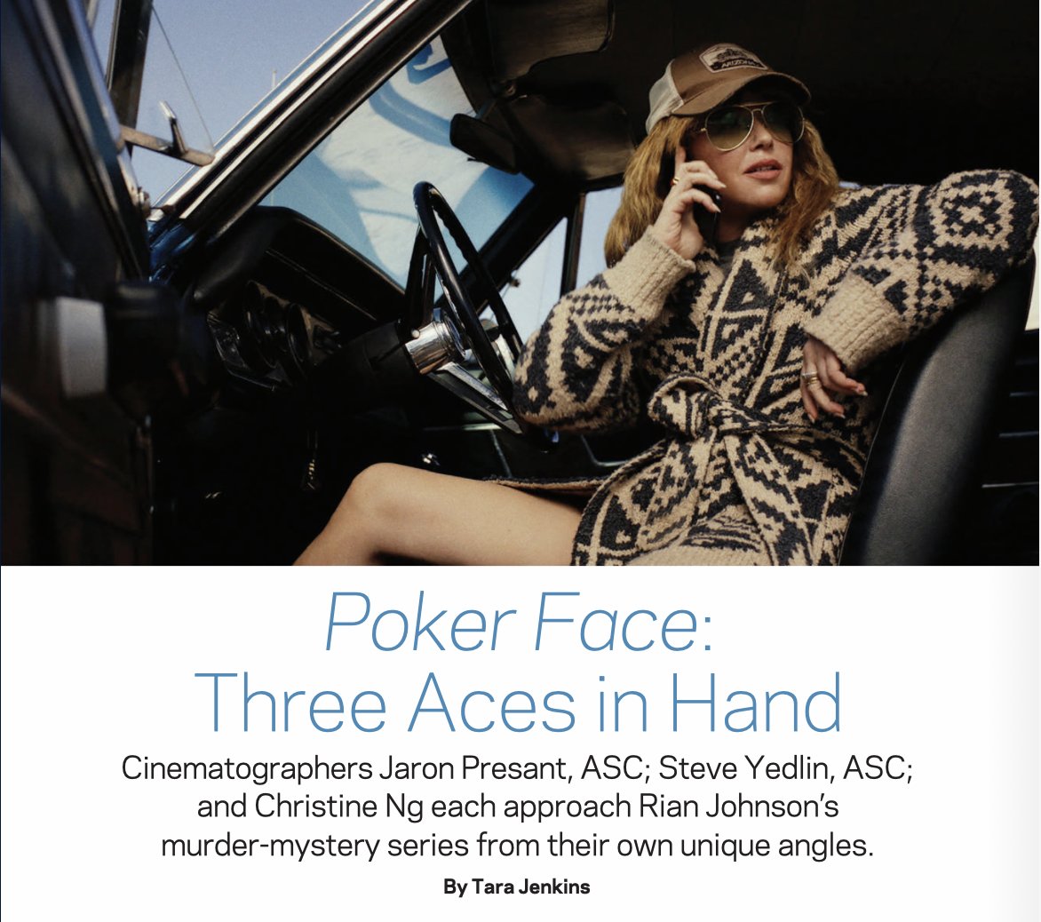 Steve Yedlin (@steveyedlin) on Twitter photo Look, ma! I'm in the new (July) edition of American Cinematographer Magazine (<a href="/AmericanCine/">American Cinematographer</a>) with my friends @jaronpresant and Christine Ng!
#NerdyFilmTechStuff
#PokerFace Look, ma! I'm in the new (July) edition of American Cinematographer Magazine (<a href="/AmericanCine/">American Cinematographer</a>) with my friends @jaronpresant and Christine Ng!
#NerdyFilmTechStuff
#PokerFace