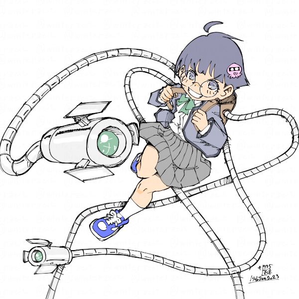 「2023-06-19 #一日一絵」|ふゆ(ドとレとミとキュとゴとヱの音が出ない)のイラスト