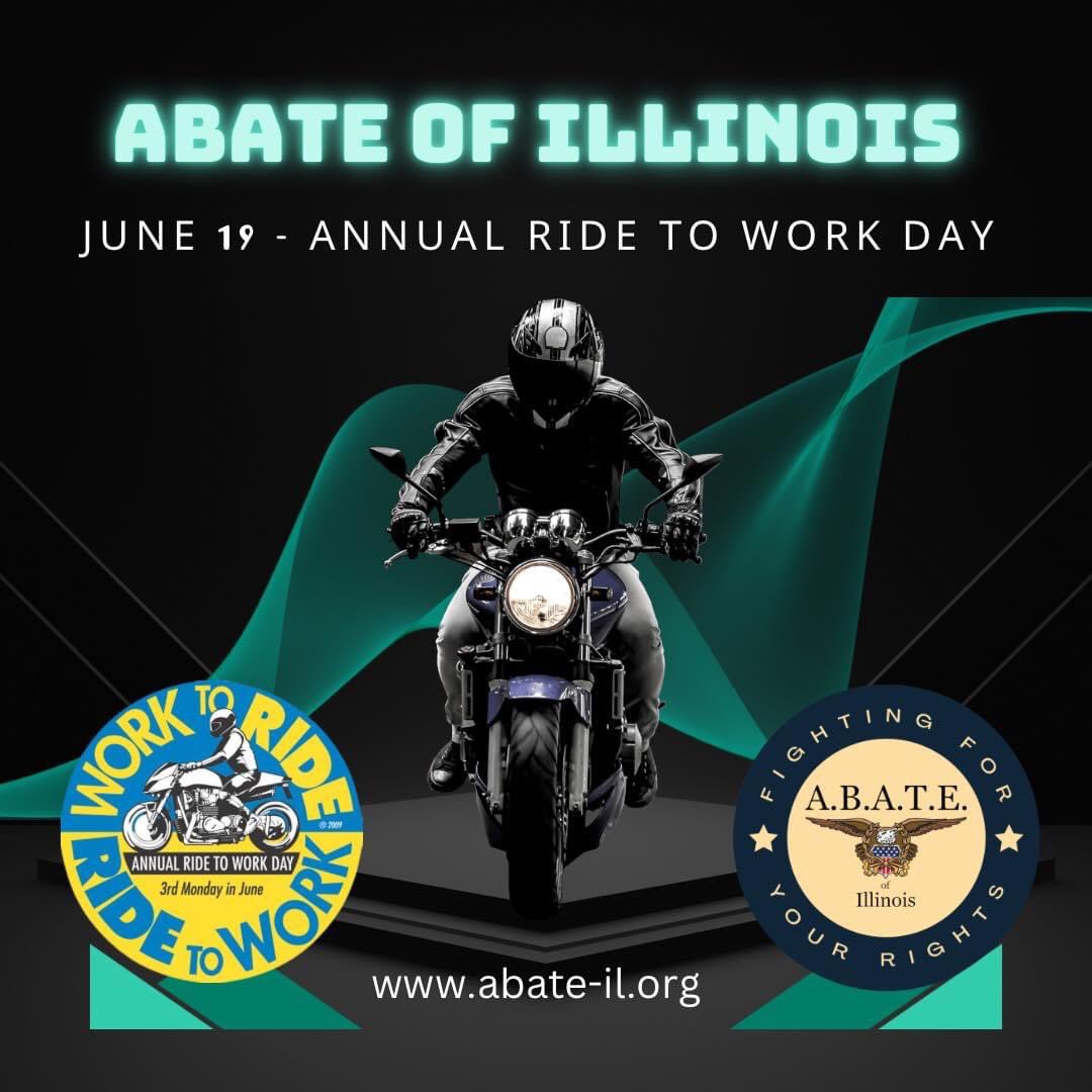 It’s Annual Ride to Work Day. Who rode their motorcycles to work today? #ABATEIL #ABATE2023 #BikeLife #IllinoisMotorcycles #MotorcycleLife #ThrottleTherapy #2Wheels #Ride #MotorcyclesArePrimary 🏍