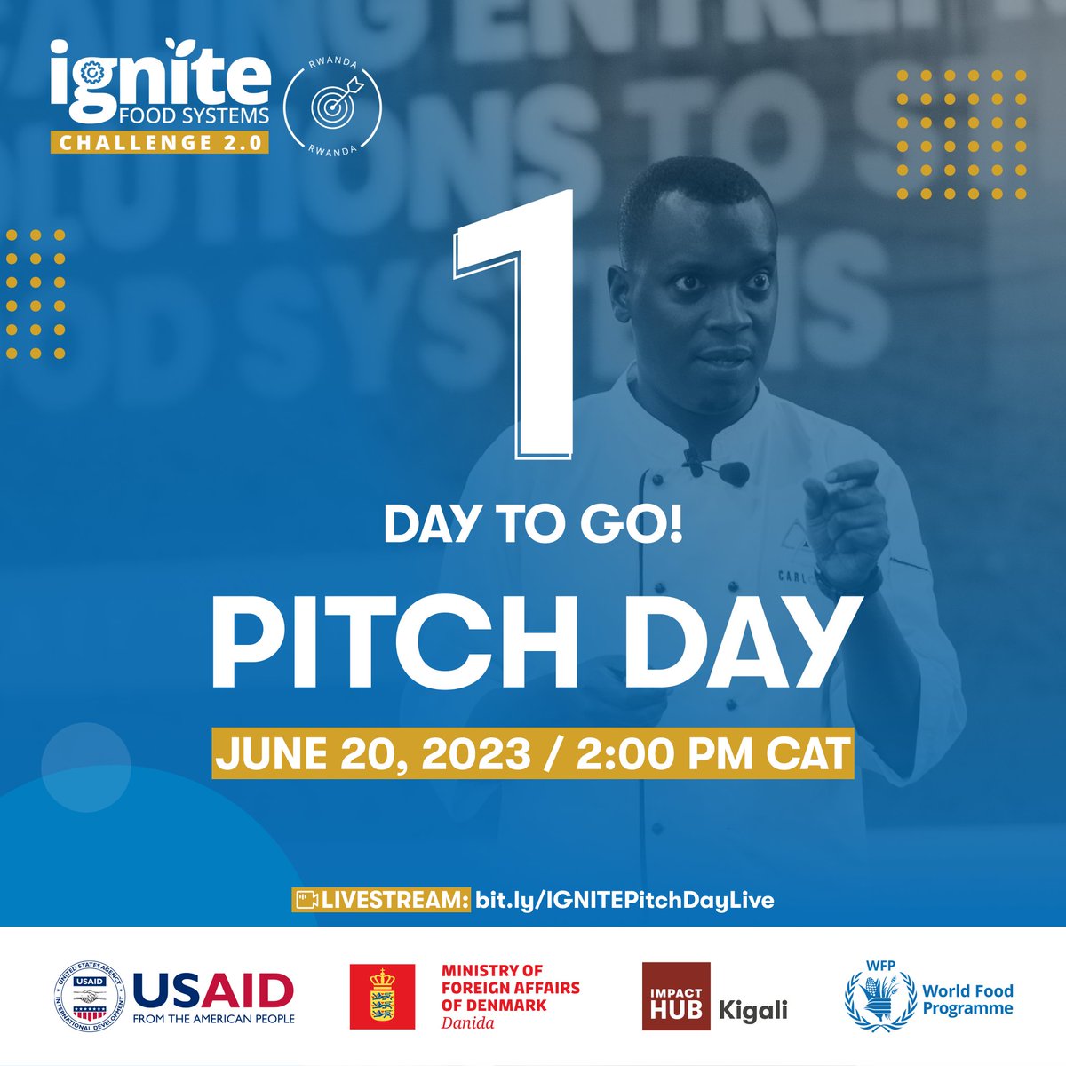 ImpactHubKigali's tweet photo. TOMORROW is the day! Get ready for the highly anticipated #IGNITEFoodSystemsChallenge 2.0 Pitch Day, where ventures will present their groundbreaking food systems solutions 🌱
Tune in tomorrow at ⏰ 2:00 PM for the livestream of the event by visiting 🔗 https://t.co/KVQI58NMy4 https://t.co/S8yNnlnrPG