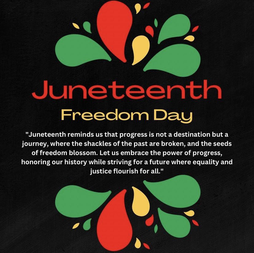 Today, we recognize the historical significance of #Juneteenth and honor the legacy of those who fought for freedom.