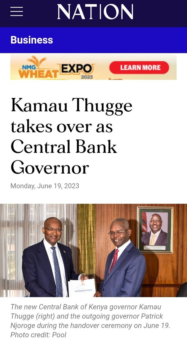 There's this unwritten rule that NO Luhya, Kisii or Luo will never ever be appointed as CBK governor.

That CBK governor's position is a preserve of only Kikuyus?

In the last 15 years, we've had Prof Njuguna Ndung'u, P. Njoroge now Dr K.Thuge. 

Are we children of a lesser God?