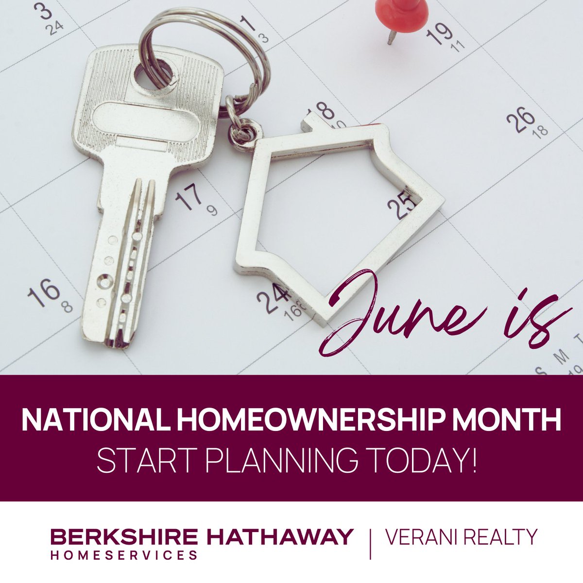 CocoEarlyRE's tweet photo. As you may know, June is National Homeownership Month! At Verani Realty, we've dedicated this time as our Real Estate Planning Month. No matter if buying or selling is near or far, it's never too early to start prepping. Real estate dreams deserve real estate plans. Call today! https://t.co/P16J0PfHBt