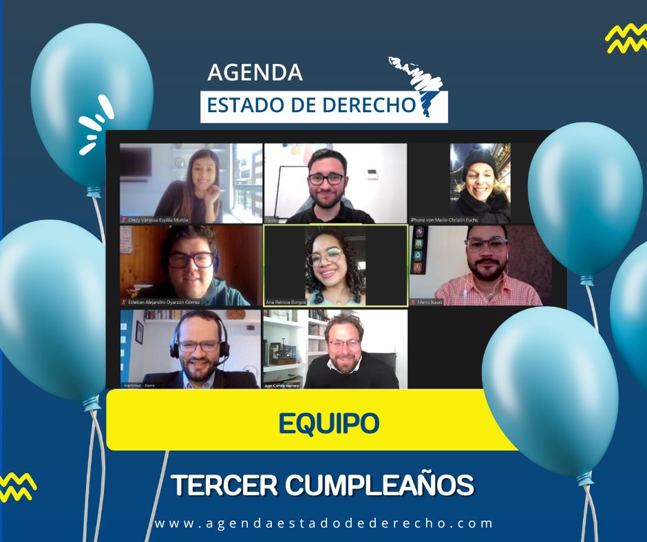 Como equipo de 8 personas, nos sentimos orgullosos de haber construido un espacio de divulgación jurídica para el Estado de Derecho en Latinoamérica y queremos agradecer a todos los autores, seguidores y colaboradores que han aportado durante estos 3 años.