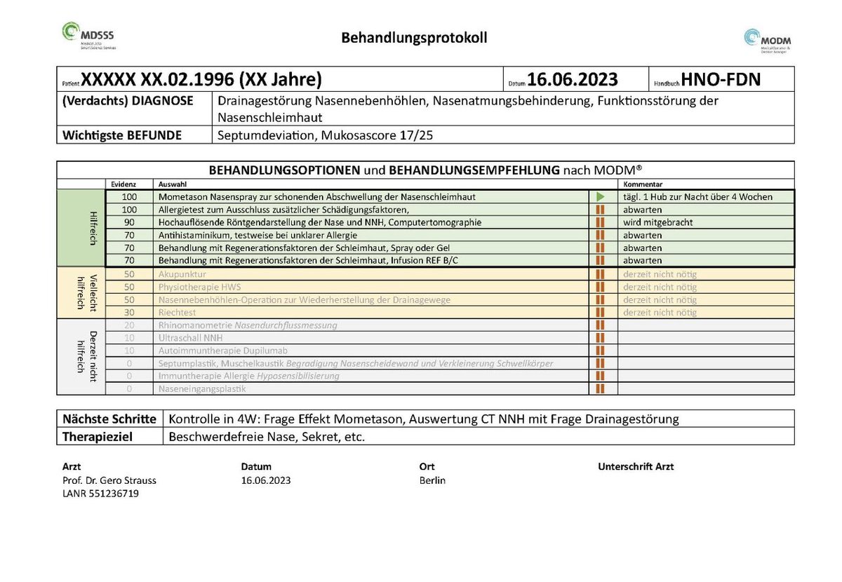 Diagnose. Behandlungsempfehlung: Alles vom Computer zusammengestellt. Und vom Arzt überwacht + freigegeben. #medizin #zukunft #DataDriven #modm #mdsss #Medicare