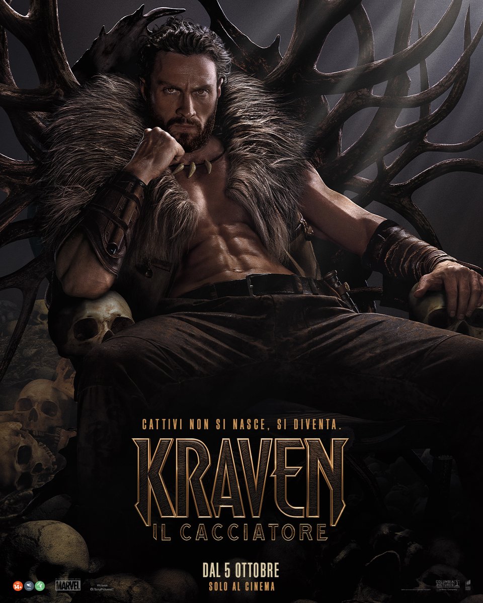 Cattivi non si nasce. Si diventa. Aaron Taylor-Johnson è #Kraven - Il Cacciatore, solo al cinema dal 5 ottobre.