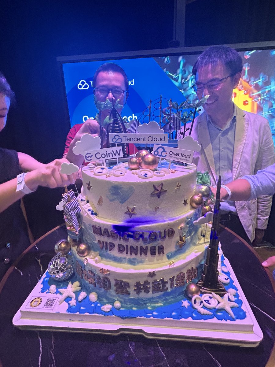 GM ☀️

#CoinW &amp; 腾讯云 &amp; One Cloud联合举办的Magic Cloud VIP Dinner，云端相聚，共赴佳期🎂
