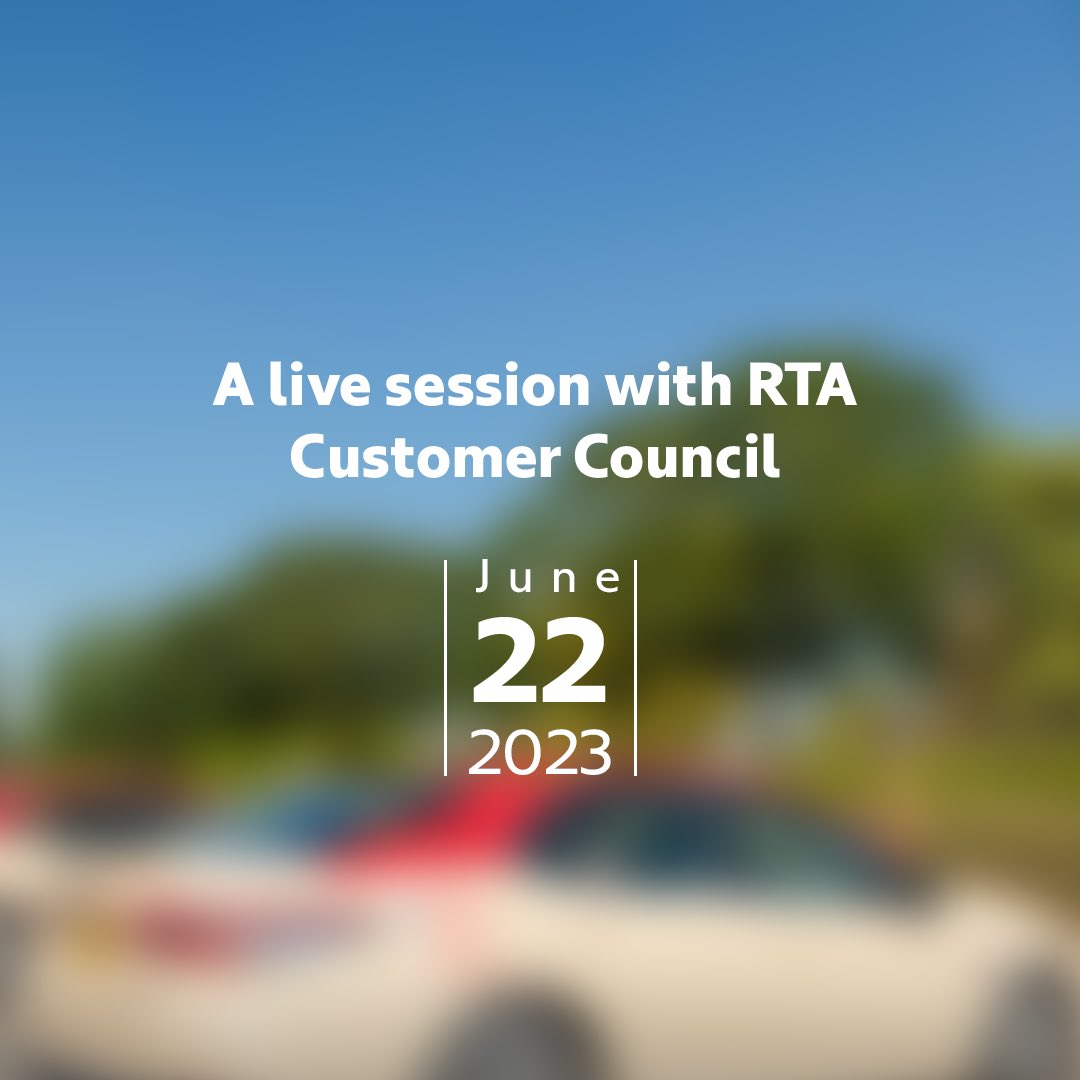 rta_dubai's tweet photo. RTA is continuously developing its services & invites you to share your suggestions about Taxi & Limousine Services. Join a live session with #RTA Customer Council on Thursday, June 22, 2023 from 1:00 PM until 2:00 PM via our Twitter account & be one of the winners. #ChatWithRTA https://t.co/GPfVuSztgS