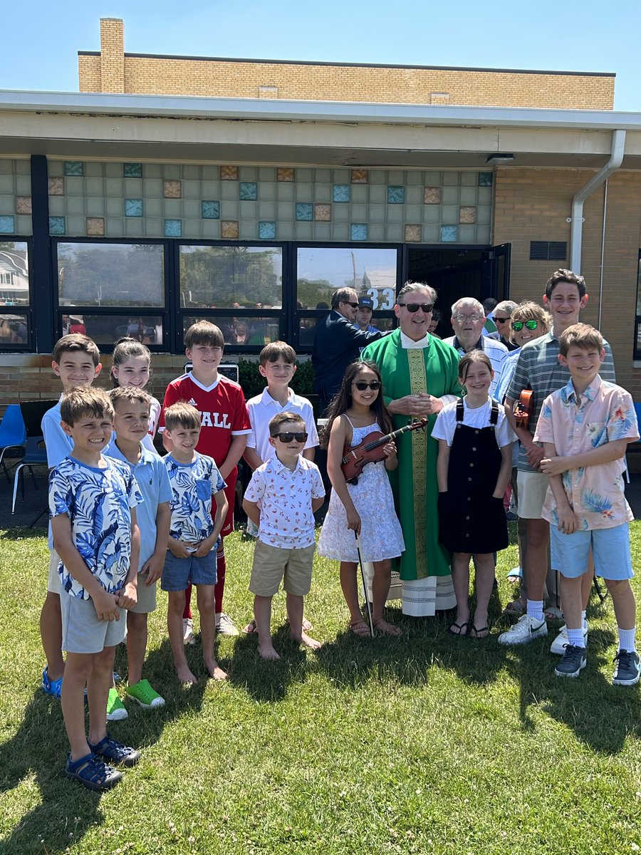 We celebrated Fr. Damian after mass yesterday.  Thank you, Father, for taking such good care of our parish and our school.  Thanks to Sr. Carole and our students for making the day special!