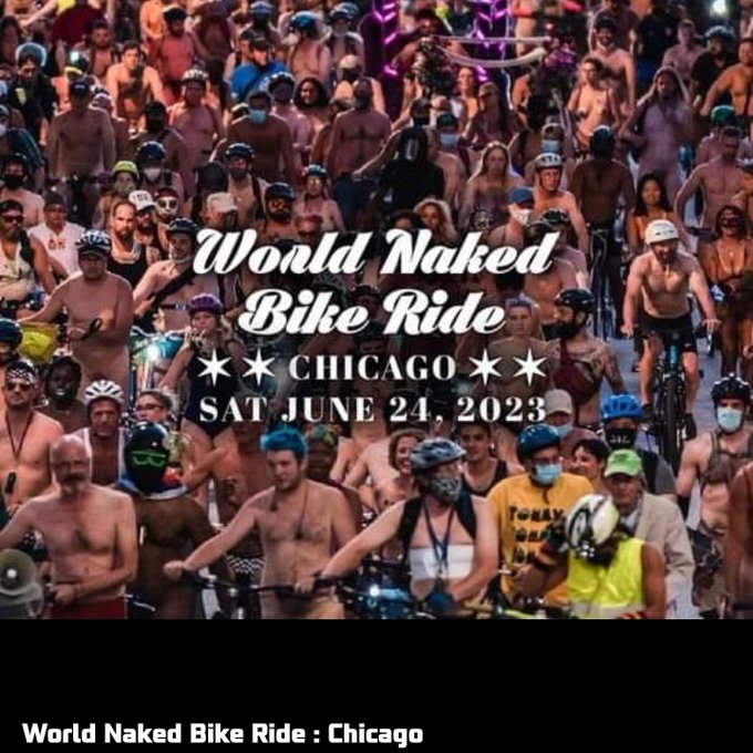 🚲 𝕎𝕆ℝ𝕃𝔻 ℕ𝔸𝕂𝔼𝔻 𝔹𝕀𝕂𝔼 ℝ𝕀𝔻𝔼 🚲𝘾𝙃𝙄𝘾𝘼𝙂𝙊 !  Who else is going?  #worldnakedbikeridechicago #nakedbikeride #Chicago<a href="/tag/chicago"class="tags"><span>#chicago</span></a><a href="/tag/nakedbikeride"class="tags"><span>#nakedbikeride</span></a><a href="/tag/worldnakedbikeridech"class="tags"><span>#worldnakedbikeridech</span></a>