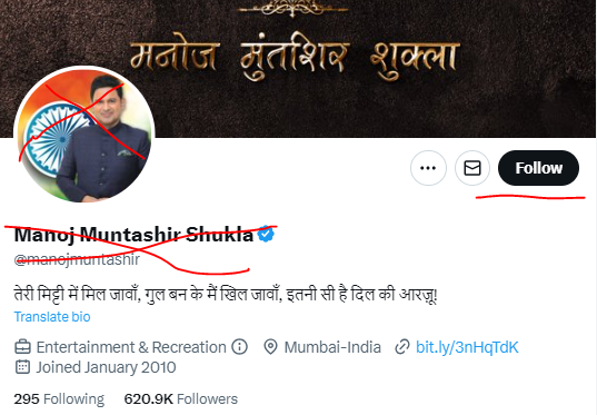 Unfollowed an anti Hindu @manojmuntashir who insults Hindu Gods.

#BoycottAdipurush #BanAdipurush