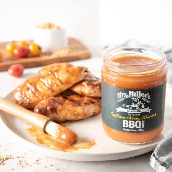 Mrs. Miller’s Southern Honey Mustard is perfect for your next cookout! Local honey & a touch of sweetness that will make your mouth water. Plus, the mustard provides a tangy zip that kicks up the flavor of anything you grill. 

#summervibes #southerncooking #southernhoneymustard