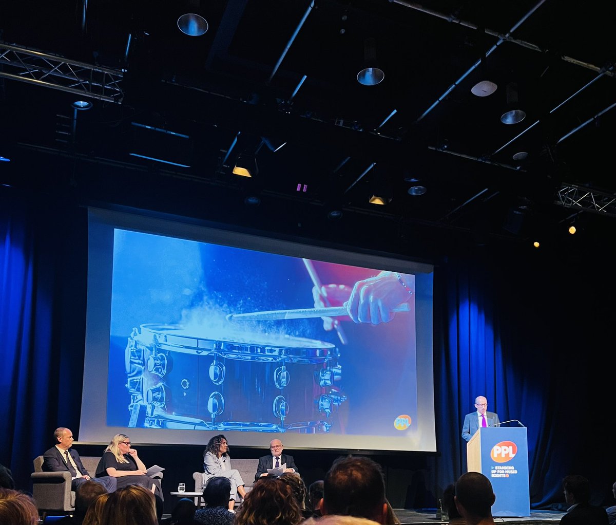 shcwhispering's tweet image. At @PPLUK’s AGM to hear about it&apos;s successful year and it’s evolving and aspirational role in the UK music industry. Nuanced insights shared by Camilla Waite on AI challenges that require political engagement on multiple fronts. #pplagm #techandAI #ukmusicindustry @UK_Music