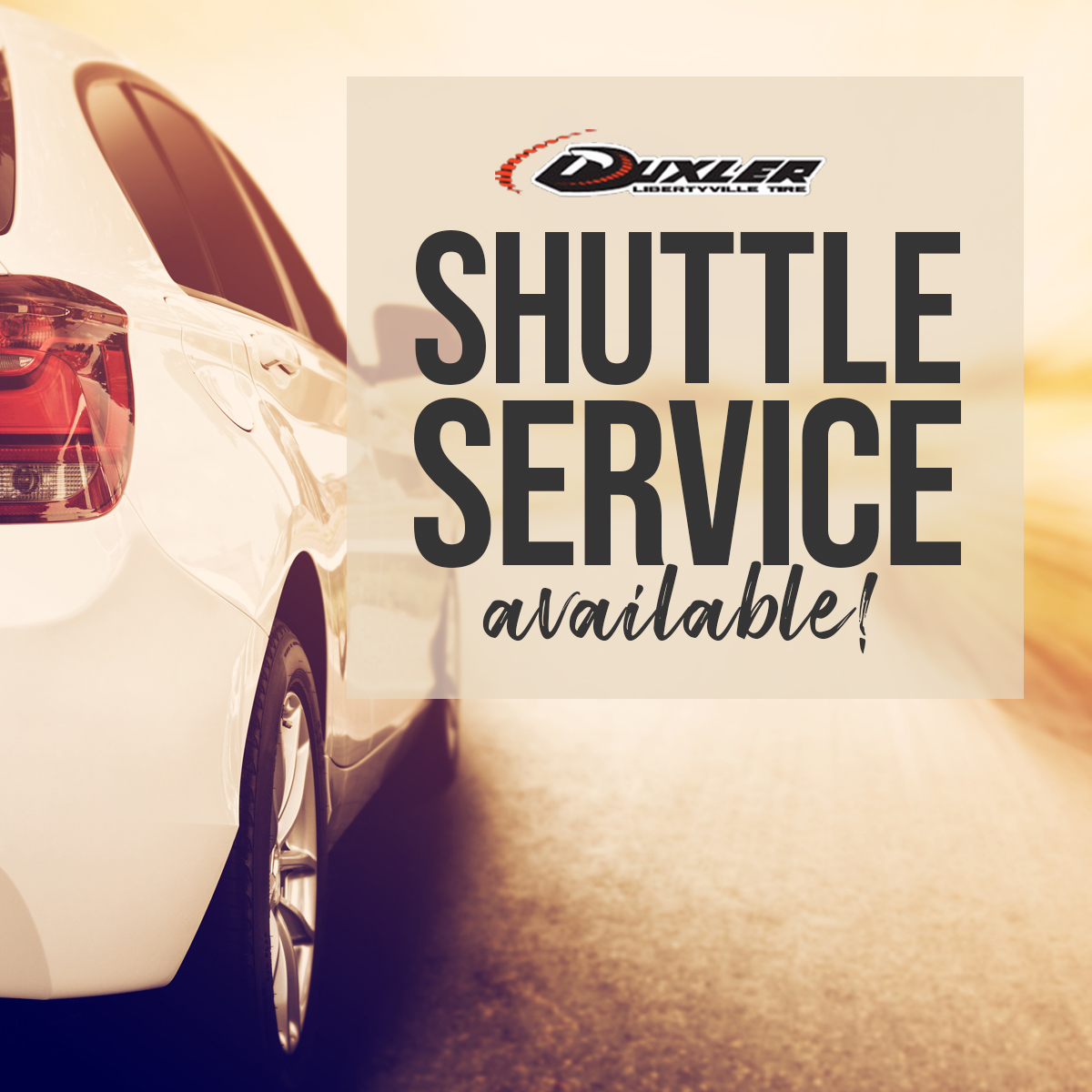 DuxlerTire's tweet photo. We know your time is valuable, and we do what we can to make repairs as painless as possible. Including shuttle service! Call us today if you have questions! #DuxlerLibertyvilleTire https://t.co/5TyWazJ8Rk
