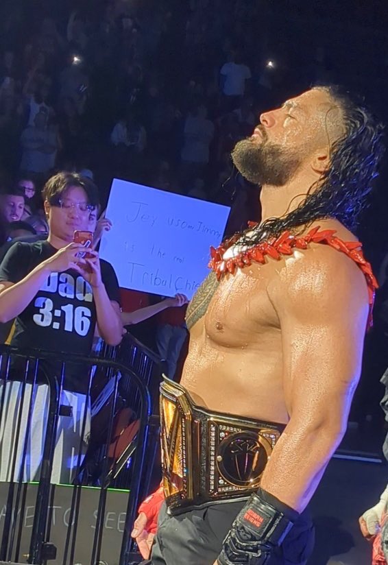 Celebrating day 1023+442 of the most historic title reign of this generation!! Tribal Chief ☝️

Your reigning, defending, undisputed WWE Universal Champion of the world.
Acknowledgement tweet.