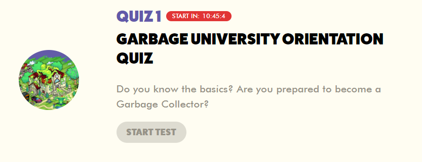 Epeydir çıkmasını beklediğimiz @garbagefriends 17 Temmuz'da çıkıyor.

Student ID sahibi değilseniz kolayca alın;

garbageuniversity.io/enroll

İlki 10 saat sonra yayınlanacak quizlere katılarak WL kazanma şansı yakalayın;

garbageuniversity.io/quizes

Merak edilirse süreci de inceleriz❤️