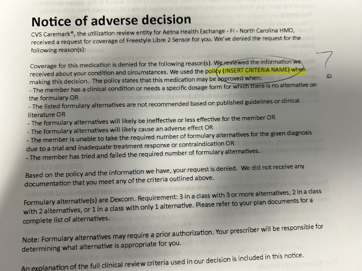 adesantisb's tweet photo. @AjKavanaugh @sonodoc99 Here’s an oldie, but goodie!  If they want to be taken seriously for medical management, this sort of thing doesn’t help.  And by the way, the adverse decision was trying to get a CGM for an insulin-dependent diabetic. #HealthcareCrisis #WasteOfTrees https://t.co/uj0D25iRdm