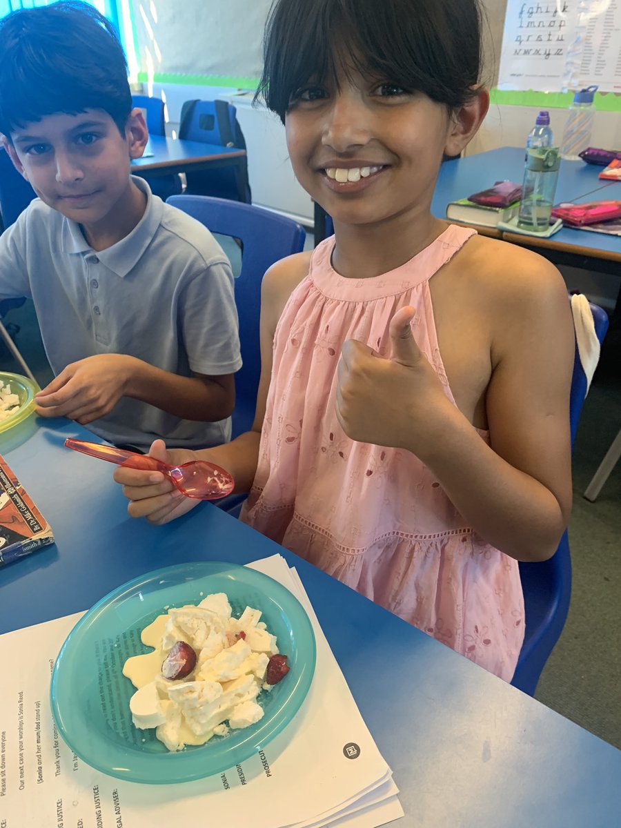 StPetersEarth's tweet photo. Finally, on Friday, our Earth Stewards tucked into some Eton Mess using the strawberries we have grown together - thumbs up all round 👍🏼 @RHSSchools https://t.co/6Rc15awf0S