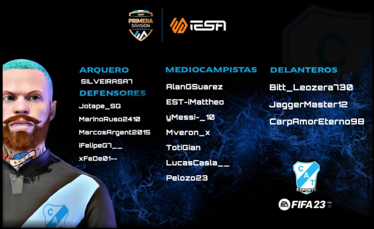 eSpTemperley's tweet image. 🤯 ¡SE HIZO ESPERAR Y LLEGO!

⭐ PRESENTACIÓN OFICIAL DEL PLANTEL ⭐

Estos son los 16 representantes de Temperley eSports que ya comenzaron a disputar la Temporada 22 de la Primera División de @IESAFIFAar ⚽

#VamosGasolero - #TodosJuntos ⛽️