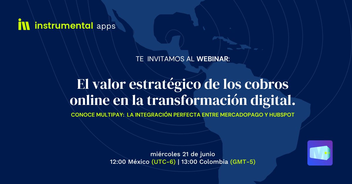 HintMX's tweet photo. 🔹 Únete a nuestro webinar y aprende cómo integrar #MultiPay para #HubSpot, la solución perfecta para optimizar tus procesos de pago en línea y no morir en el intento. 💸🧑‍💻

#VentasInternacionales #PagosInternacionales  #Latinoamerica  #CobrosOnline #TransformacionDigital https://t.co/4WW8ou5j8O