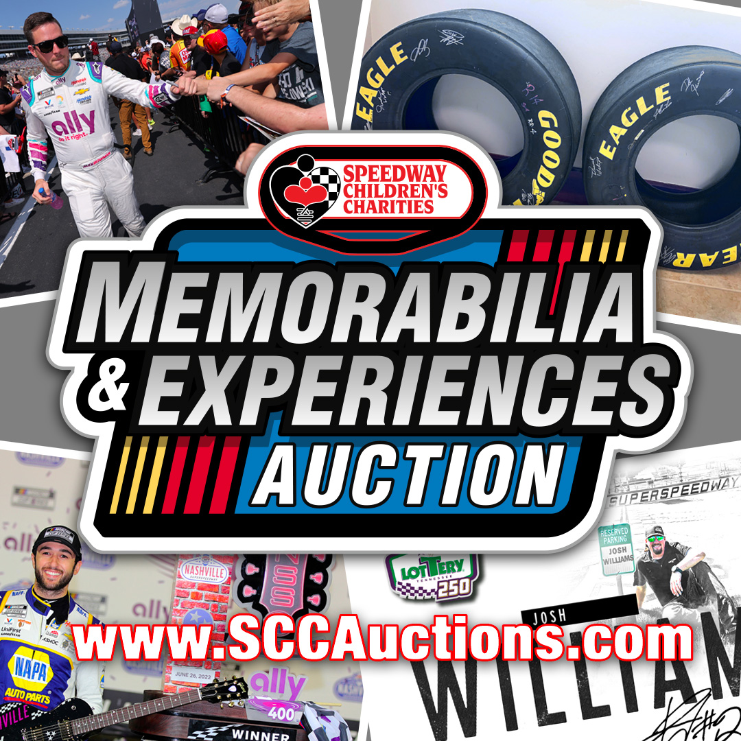 Check out the awesome experiences and memorabilia up for bid... all to benefit our SCC Nashville chapter! Bid now: sccauctions.com #KidsWin // @NashvilleSuperS // #Ally400