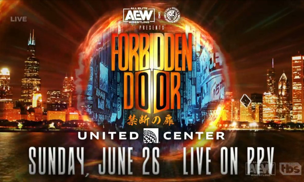 Fightful's tweet photo. WATCH AEW X NJPW FORBIDDEN DOOR FOR FREE!

Enter for your chance to be one of 3 viewers picked to watch the show for free!

To Enter:

- Subscribe to https://t.co/5xpR2BkLAH

- RT this post!
- Comment below your NJPW/AEW dream match for another entry!

We'll also be running these for WWE & IMPACT!