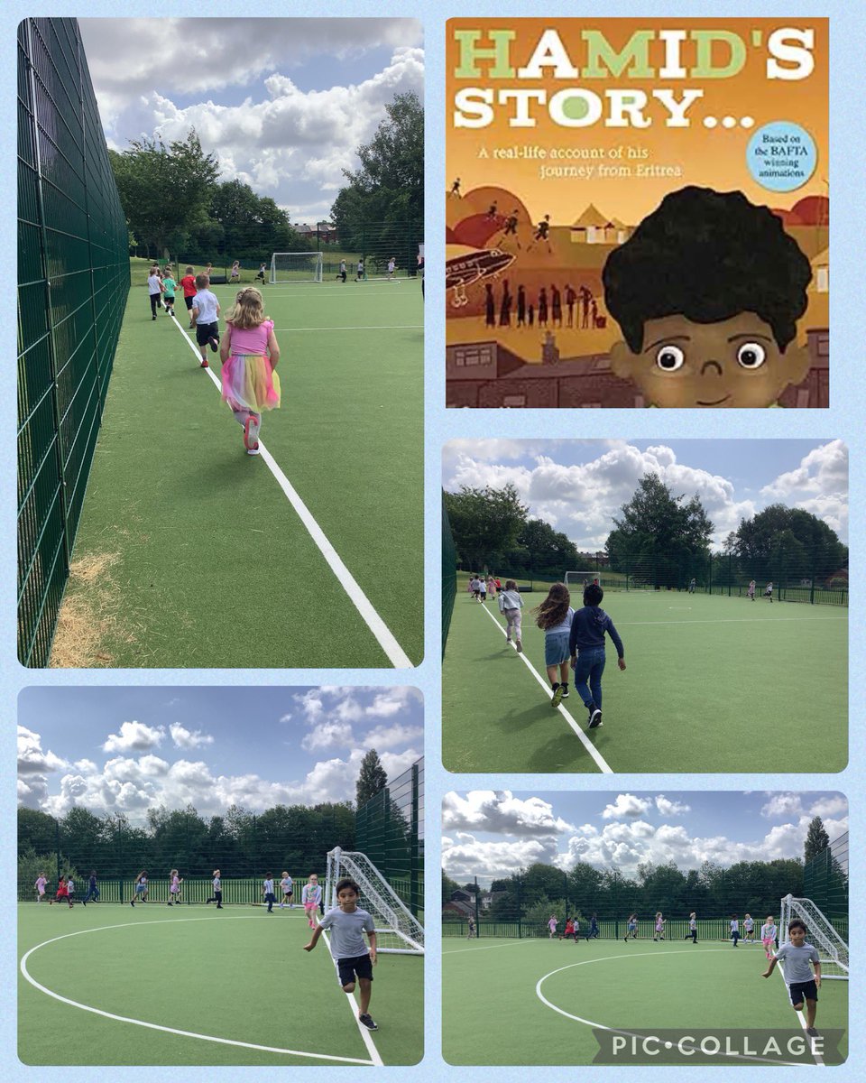 To help us to understand #RefugeeWeek2023, we read 'Hamid's Story'. We have set ourselves a challenge to complete the #dailymile each day this week, putting ourselves in the shoes of a refugee. #SimpleActs #sjsbCLM #sjsbSMSC