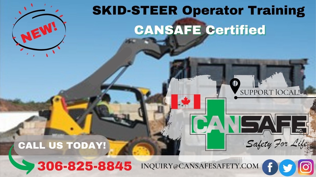 ℕ𝔼𝕎 ℂ𝕠𝕦𝕣𝕤𝕖 𝔸𝕝𝕖𝕣𝕥!!
SKID-STEER Operator Training CANSAFE Certified!!
Contact us today for more information. 
inquiry@cansafesafety.com, 306-825-8845, or cansafesafety.com