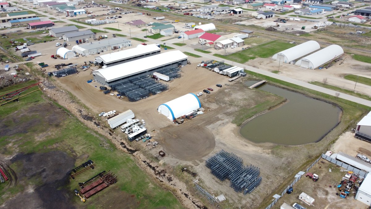 Welcome to Winker! 

We are a Canadian commercial bifold door manufacturer in Winkler, Manitoba, founded by a former commercial pilot &amp; situated in the heart of an agricultural community. 

Pictured is our assembly &amp; shipping facility. 

#DiamondDoors #BehindTheBifold #agtwitter
