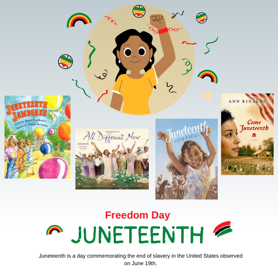 Today is #Juneteenth! This holiday celebrates the emancipation of enslaved African Americans in the U.S. and also to celebrate Black culture. The ANC is closed today as we observe this new holiday. 

#bookstagram #librarylife