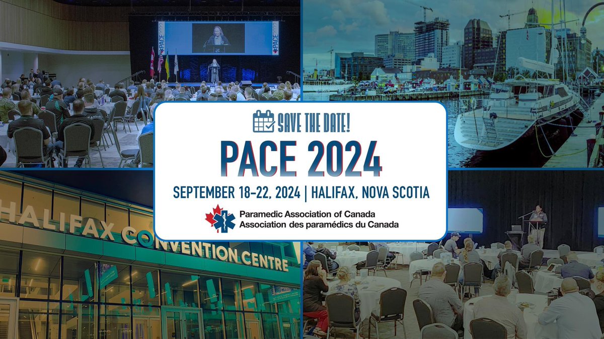 Save the date! <a href="/PAC_Paramedic/">Paramedic Association of Canada(PAC)</a> <a href="/McNallyProject/">McNally Project for Paramedicine Research</a> <a href="/ParamedicChiefs/">ParamedicChiefs</a> #PACExpo2024 #PACE2024